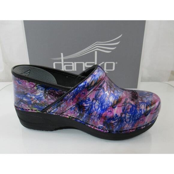 Leather Clogs Dansko Xp Paint Swirl Patent Women's Dansko Professional XP  Patent Clogs Comfort Swirl Size
